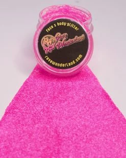 Xucai Neon Pink Black Light Reactive Fine Glitter