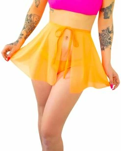 Bodyzone Spin Me Round Mesh Tie Skirt -ravewonder store 55