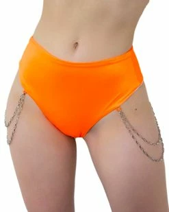 Bodyzone Techno Bish Chain High-Waist Shorts -ravewonder store 58