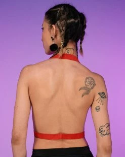 Daisy's Corsets Scarlet Ecstasy Stretchy Harness Top -ravewonder store 5 7f0c14f4 00aa 4375 bcc9 dd7b4f9112f3