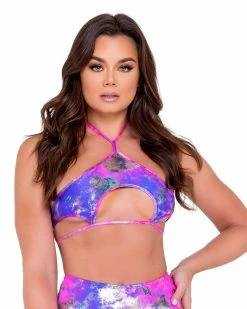 Roma Violet Rebel Keyhole Tie Top 14 Roma Violet Rebel Keyhole Tie Top -ravewonder store 6058 6059 PM 2