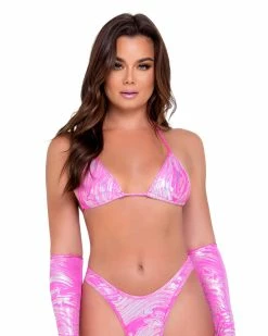 Roma Hypnotic Pink Bikini Tie Top -ravewonder store 6061 6062 6063 6064 HP