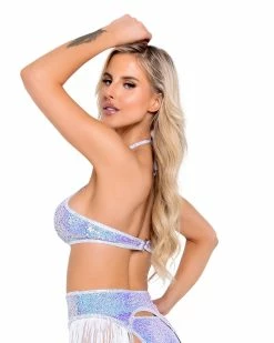Roma Lavender Sugar Nova Criss-Cross Top -ravewonder store 6091 6092 6093 Lav Back