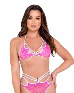 Roma Pink Sugar Nova Keyhole Bikini Top -ravewonder store 6094 6095 HP 6067 W 9d5c8793 cf22 46fe 824f 5cfd2c88e066