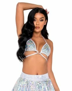 Roma Ice Prism Ring Bikini Top -ravewonder store 6108 6110 3