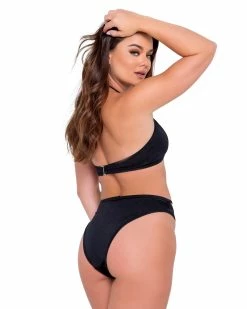 Roma Black Kinetic Criss-Cross Top -ravewonder store 6134 6135 Blk Back