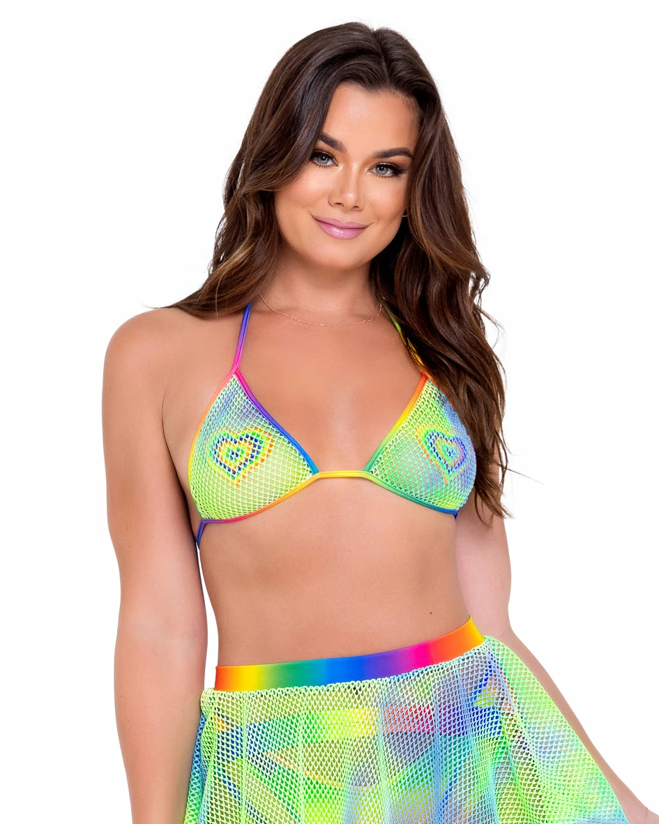 Roma Rainbow Raver Fishnet Bikini Top 15 Roma Rainbow Raver Fishnet Bikini Top - Image 13