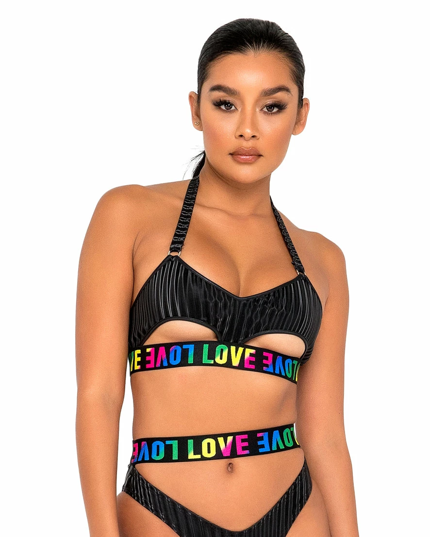 Roma Rainbow Love Underboob Top 3 Roma Rainbow Love Underboob Top