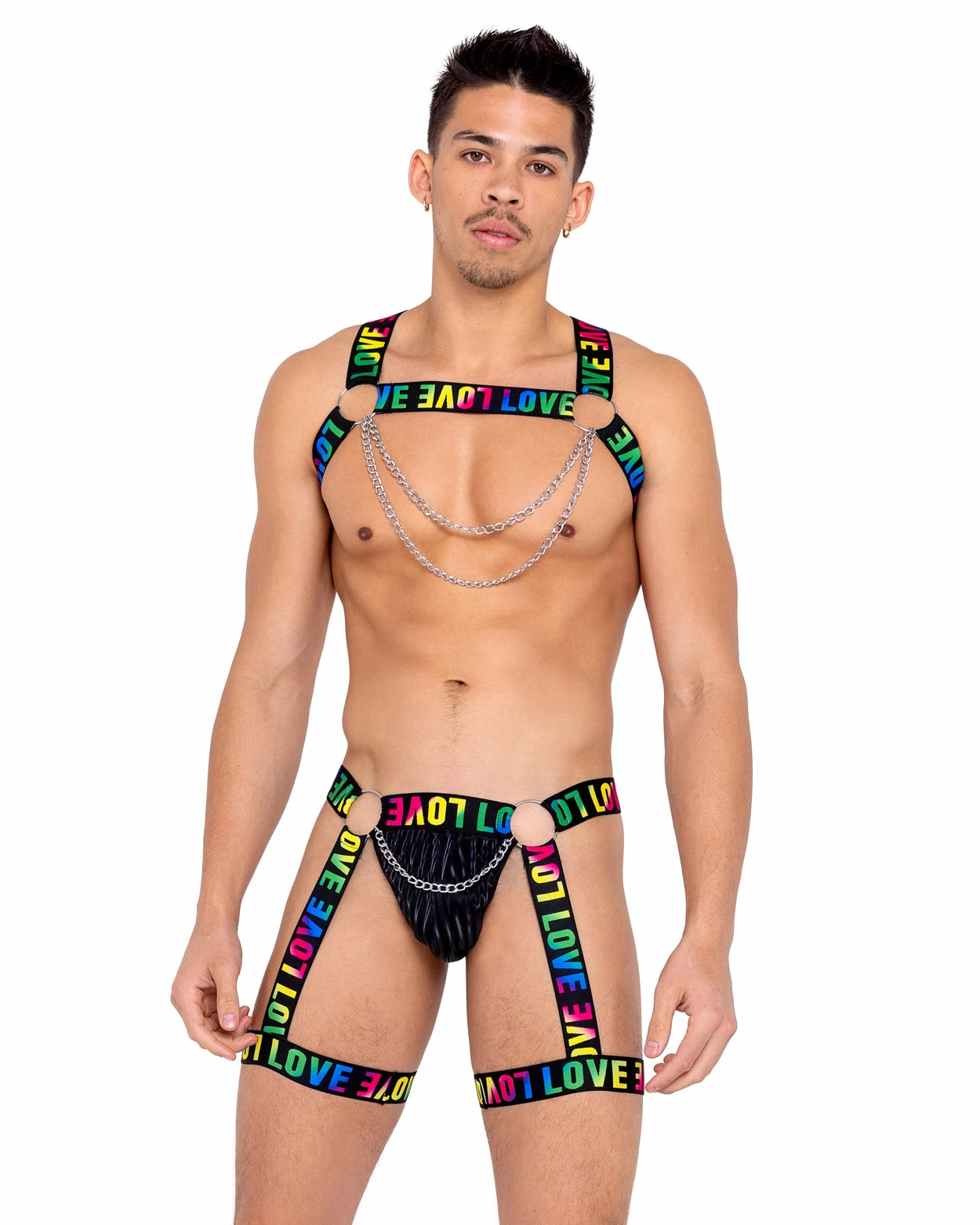 Roma Rainbow Love Garter Thong 5 Roma Rainbow Love Garter Thong - Image 3