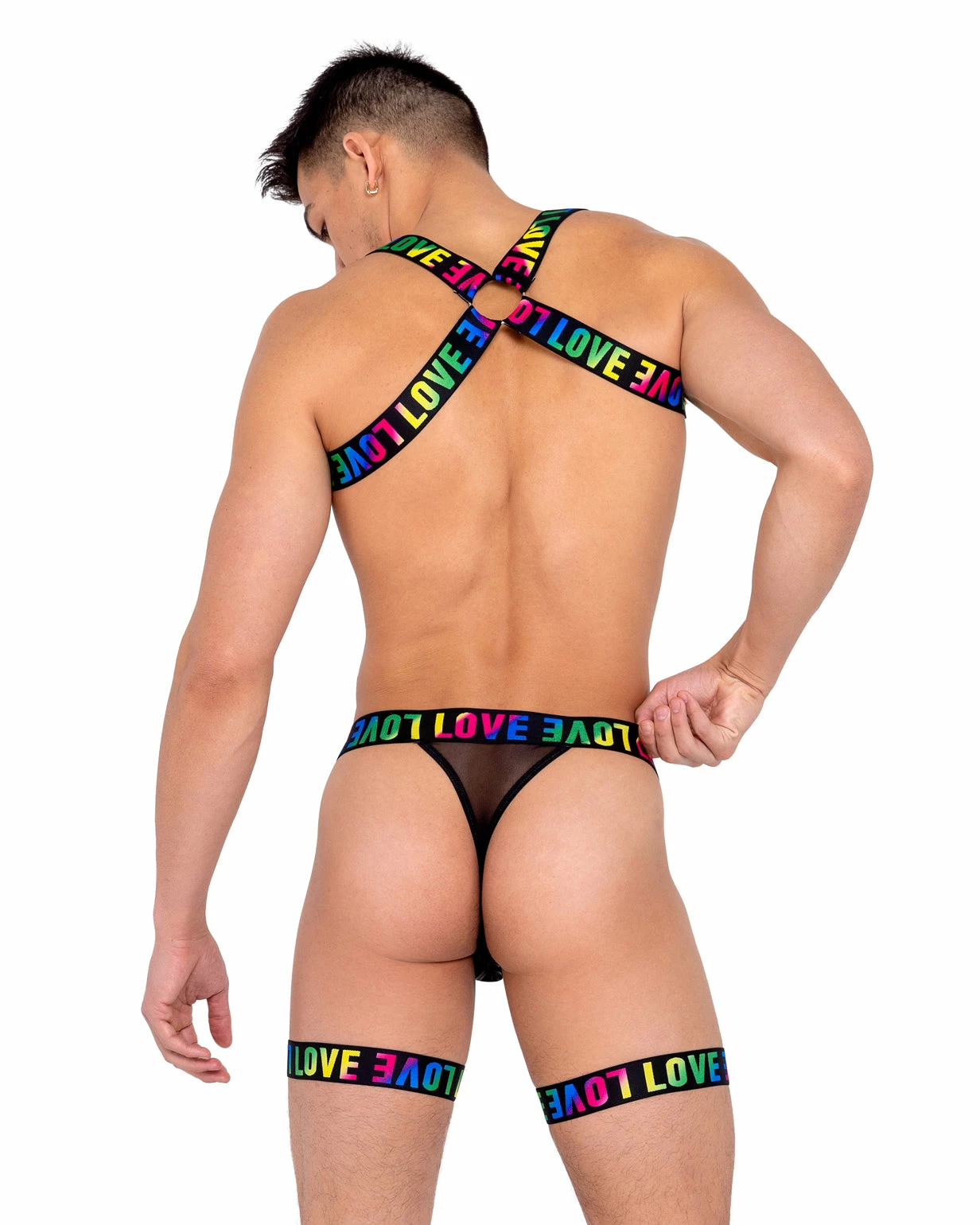 Roma Rainbow Love Garter Thong 4 Roma Rainbow Love Garter Thong - Image 2