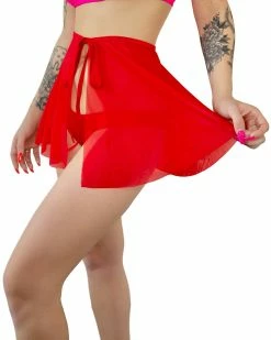 Bodyzone Spin Me Round Mesh Tie Skirt -ravewonder store 63