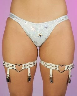 Roma White Cosmic Stardust High-Cut Bottoms