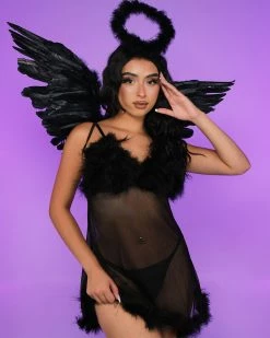 Be Wicked Oh Behave Black Teddy Dress