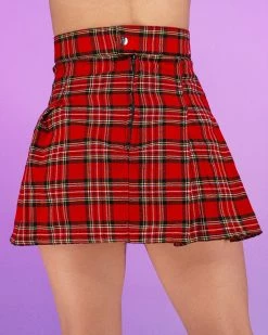 Daisy's Corsets Red Plaid Schoolgirl Skirt -ravewonder store 6 7e11b882 8386 4cbf 8f09 c9fa44b6a964