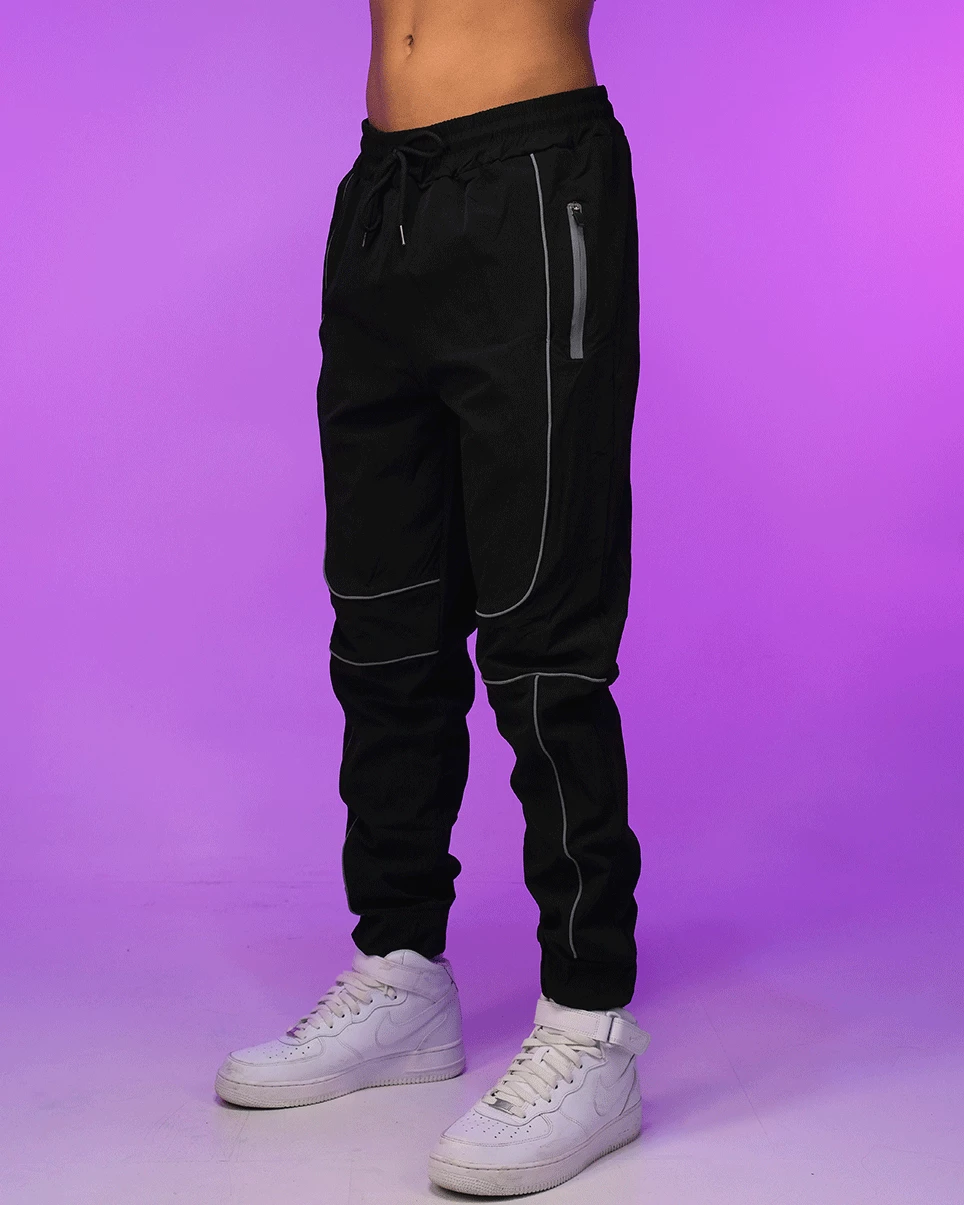 AE Black Reflective Joggers 9 AE Black Reflective Joggers - Image 7