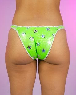 Roma Green Cosmic Stardust High-Cut Bottoms -ravewonder store 76 ac6d4f06 df6b 450c 97c1 eb10f5327670