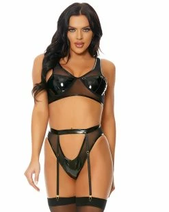 Forplay 2pc Kinky Bliss Black Vinyl Set