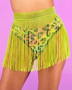 AE Neon Yellow Bejeweled Cover Up Skirt -ravewonder store 7 25c33eca 7825 45da 8c0c 38741858970a