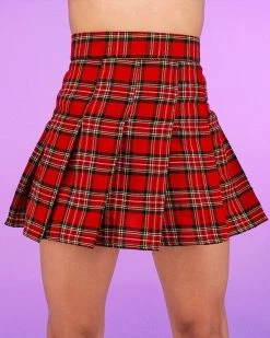 Daisy's Corsets Red Plaid Schoolgirl Skirt
