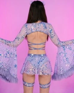 J. Valentine Lilac Sequin Fur-Trimmed Shrug -ravewonder store 7 cefc52a2 9503 4ade 9126 9c2894f378df