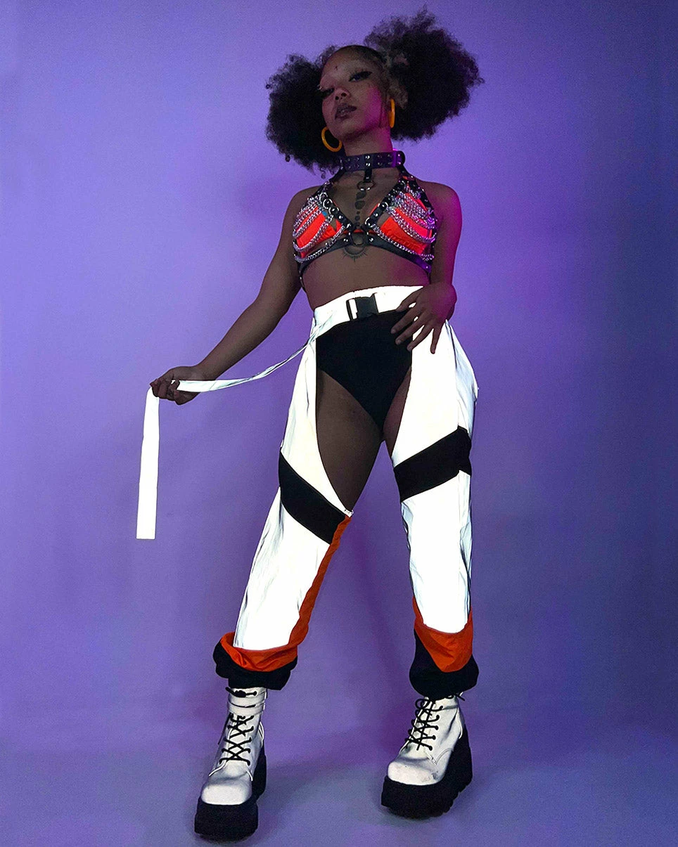 AE Trip The Light Orange Reflective Chaps 12 AE Trip The Light Orange Reflective Chaps - Image 10