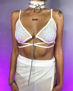 OhYes Fashion Baby Pink Pray For Me Mesh Chain Top -ravewonder store 82 87f48c70 72f0 449f abf3 cb9f6425c969