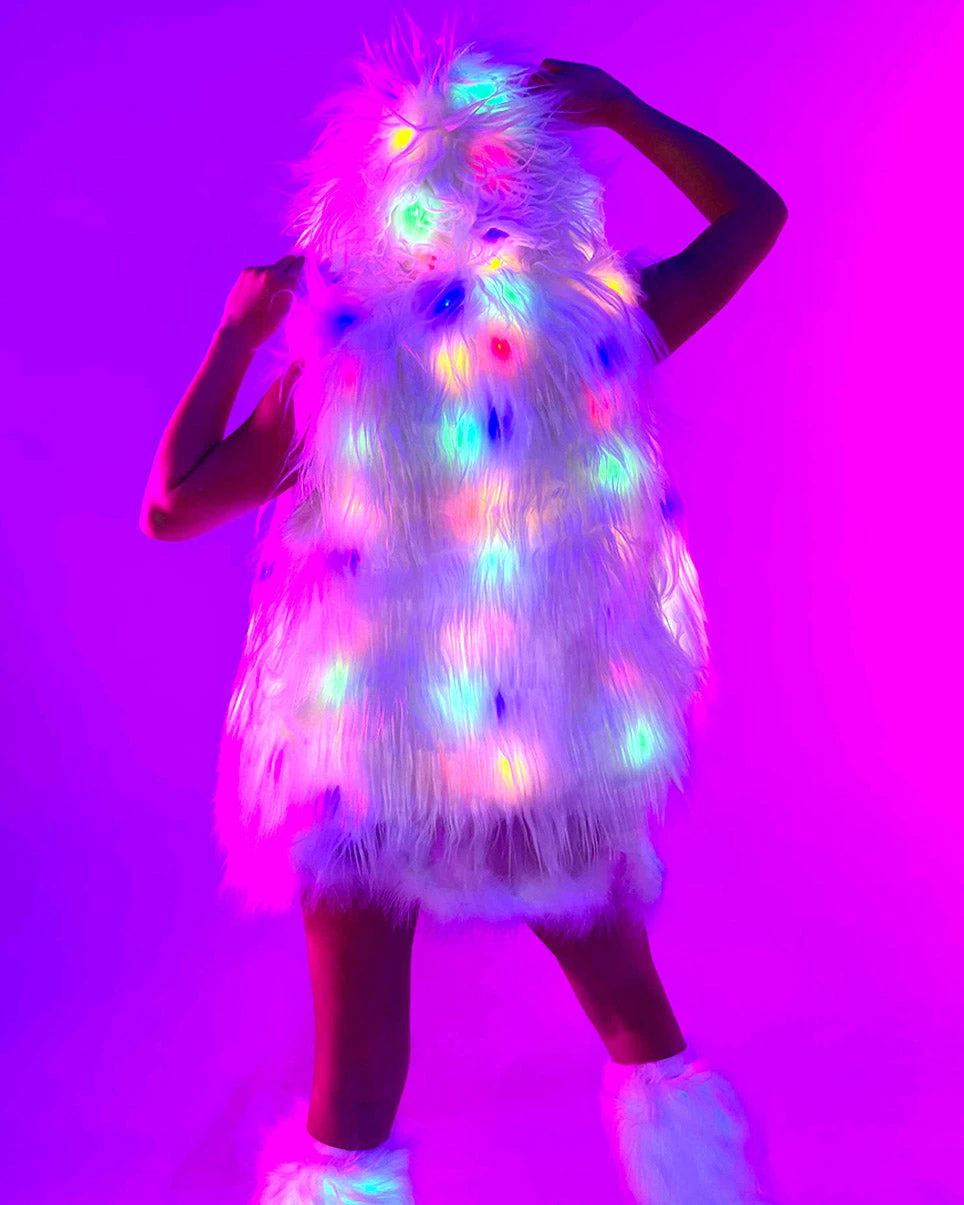AE Multi-Color LED Faux Fur Vest 9 AE Multi-Color LED Faux Fur Vest - Image 7