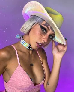 AE Gunslinger Iridescent Cowboy Hat -ravewonder store 90