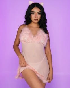 Be Wicked Oh Behave Baby Pink Teddy Dress