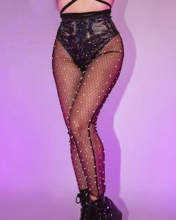 AE Black Pearlescent Aura Mesh Pants