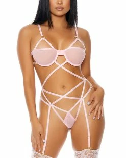 Forplay 1pc Bound By Pink Romance Teddy