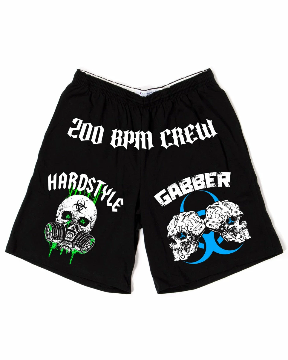 Jarmoo Biohazard Hardstyle Blacklight Green Basketball Shorts 6 Jarmoo Biohazard Hardstyle Blacklight Green Basketball Shorts - Image 4