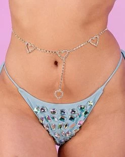 AE Heart Luv Rhinestone Belly Chain