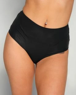 Shark Black High Waist Cheeky Bottoms