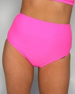 Juan Neon Pink High Waist Cheeky Bottoms