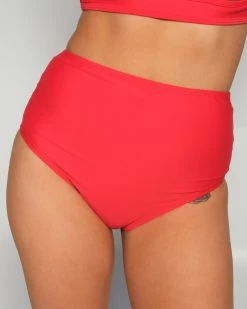 Juan Red High Waist Cheeky Bottoms