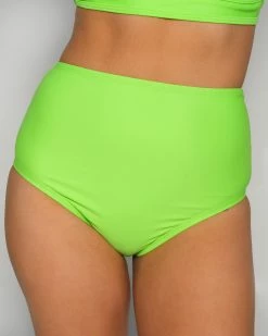 Juan Neon Green High Waist Cheeky Bottoms