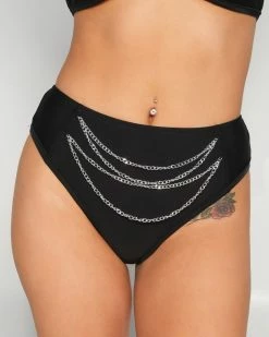 OhYes Fashion Black Breakin' Chains High Waist Bottoms