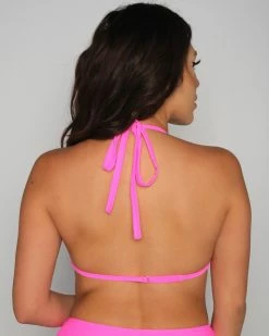 OhYes Fashion Pink Breakin' Chains Bikini Top -ravewonder store DSCF0133