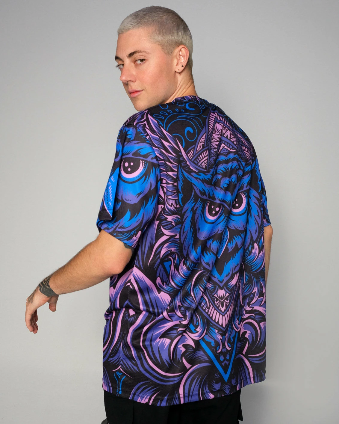 Jarmoo Purple Night Owl Tee 4 Jarmoo Purple Night Owl Tee - Image 2