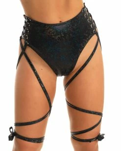 J. Valentine Side Lace-Up High Waist Shorts