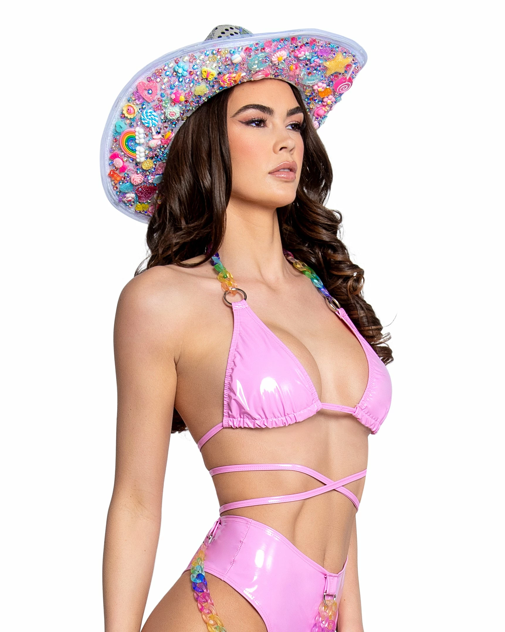 J. Valentine Baby Pink Kandi Kid Bikini Top 4 J. Valentine Baby Pink Kandi Kid Bikini Top - Image 2