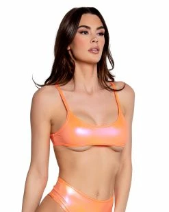 J. Valentine Creamsicle Holo Foil Micro Tank 17 J. Valentine Creamsicle Holo Foil Micro Tank -ravewonder store FR137 FR138 CRM FRONT