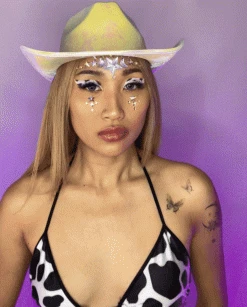 AE Gunslinger Iridescent Cowboy Hat -ravewonder store HATT