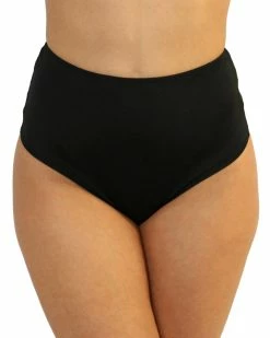 Shark Black High Waist Cheeky Bottoms -ravewonder store IMG 2488 clipped rev 1