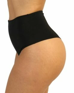 Shark Black High Waist Cheeky Bottoms -ravewonder store IMG 2493 clipped rev 1