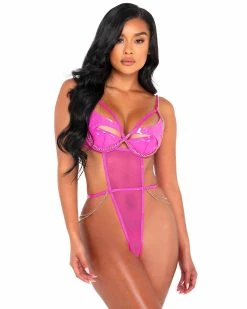 Roma High Maintenance Vinyl Fishnet Bodysuit