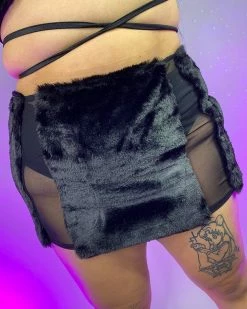 OhYes Fashion Pet Me Fuzzy Mesh Stripe Mini Skirt -ravewonder store P3 9d9f6ec0 b3a9 4d56 8969 eb57ead35a02