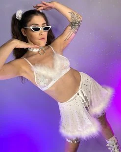 OhYes Fashion Bubble-icious Sheer Fur Bralette -ravewonder store P7 537017cb c7c8 4628 a7e9 2f1b46a1f3f3