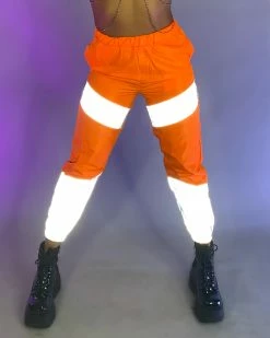 AE Orange Reflective Contrast Joggers